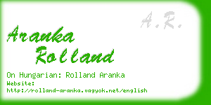 aranka rolland business card